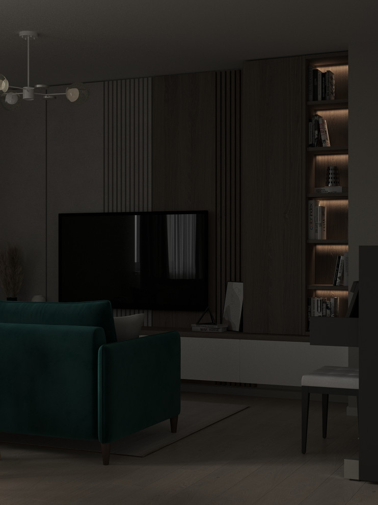 Кухня-гостиная в современном стиле