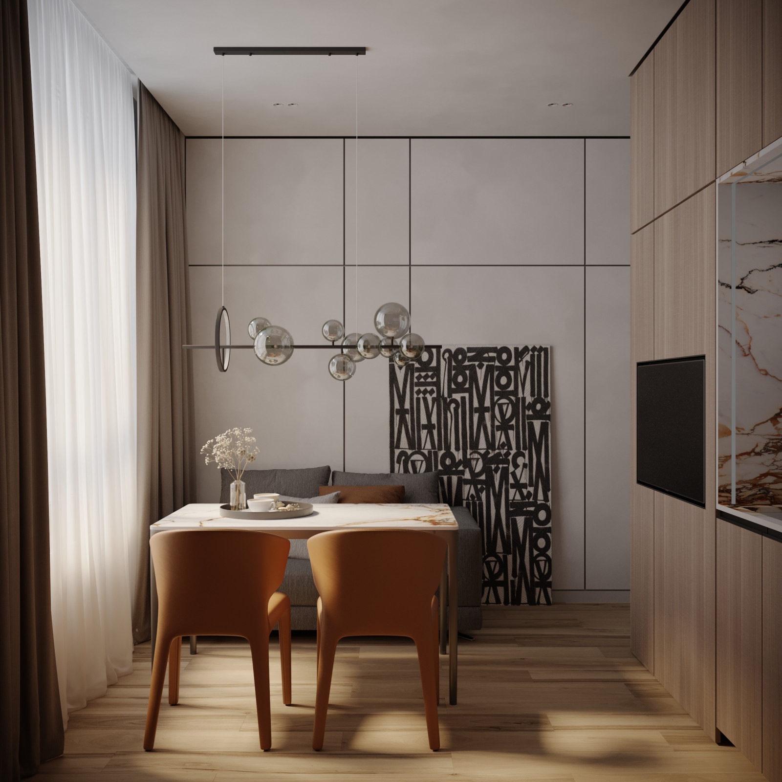 Дизайн проект квартиры в ЖК "Огни"