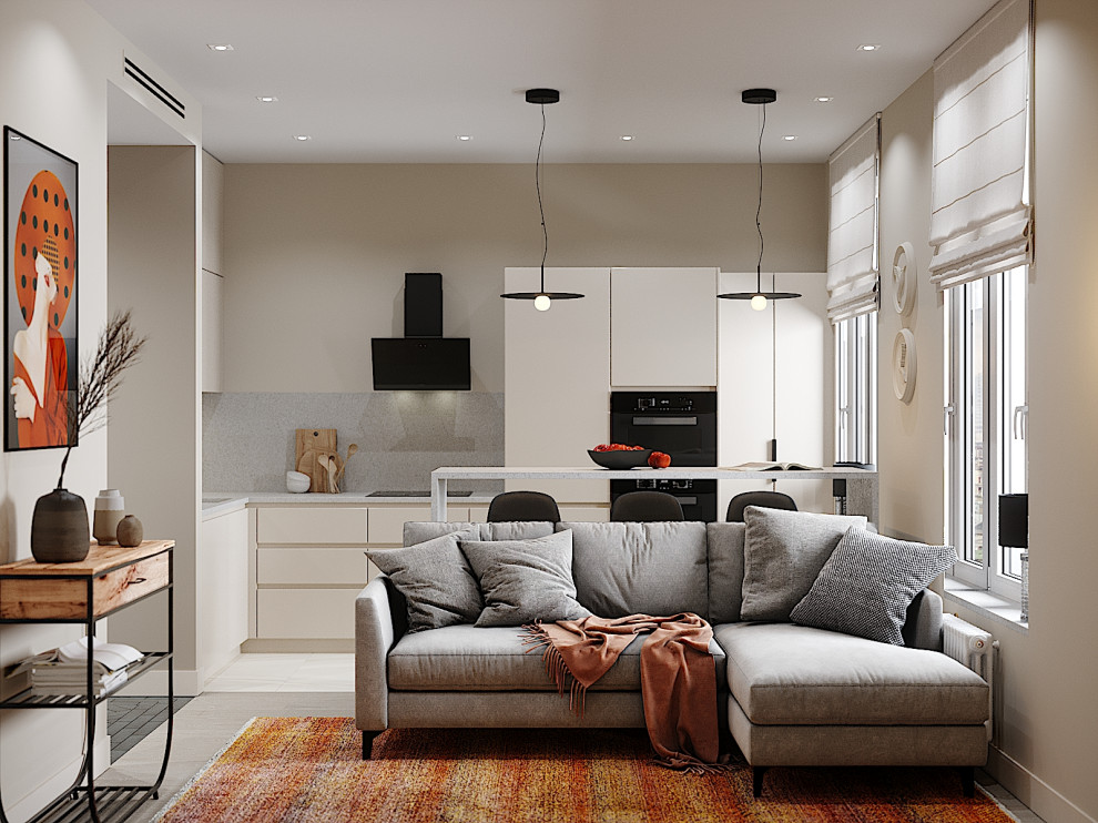 ЖК Big Time - 68 кв.м. (кухня-гостиная, коридор, гардеробные)