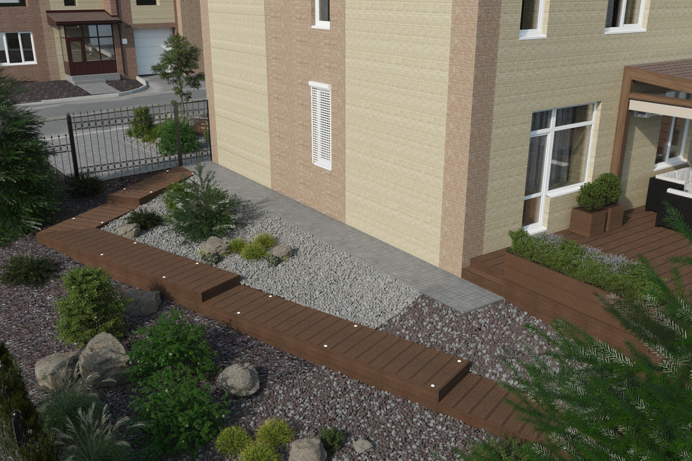 Ландшафтный дизайн придомовой территории на ул. Лазо в г. Хабаровске