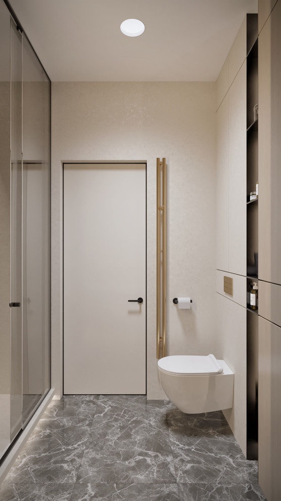 3к студия монохромный интерьер в стиле Современной классики