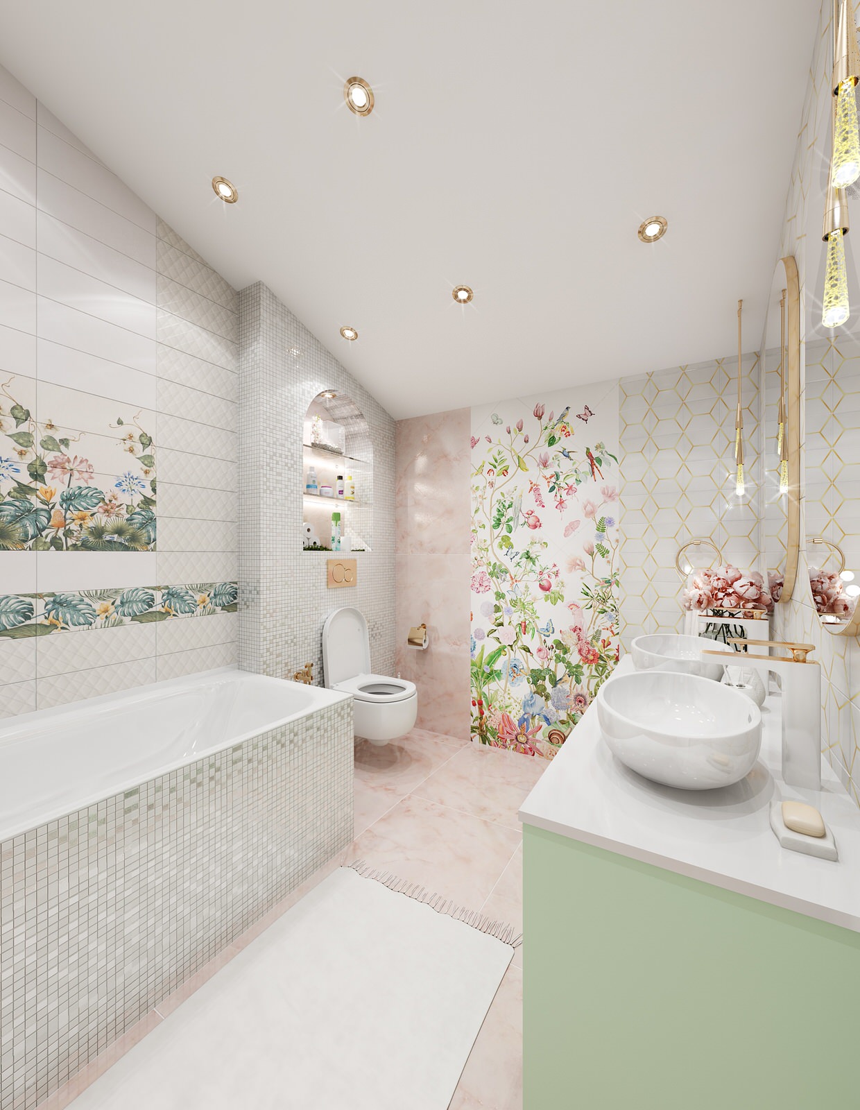 санузел для двух девочек