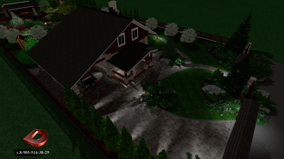 Проект ландшафтного дизайна участка 20 соток,