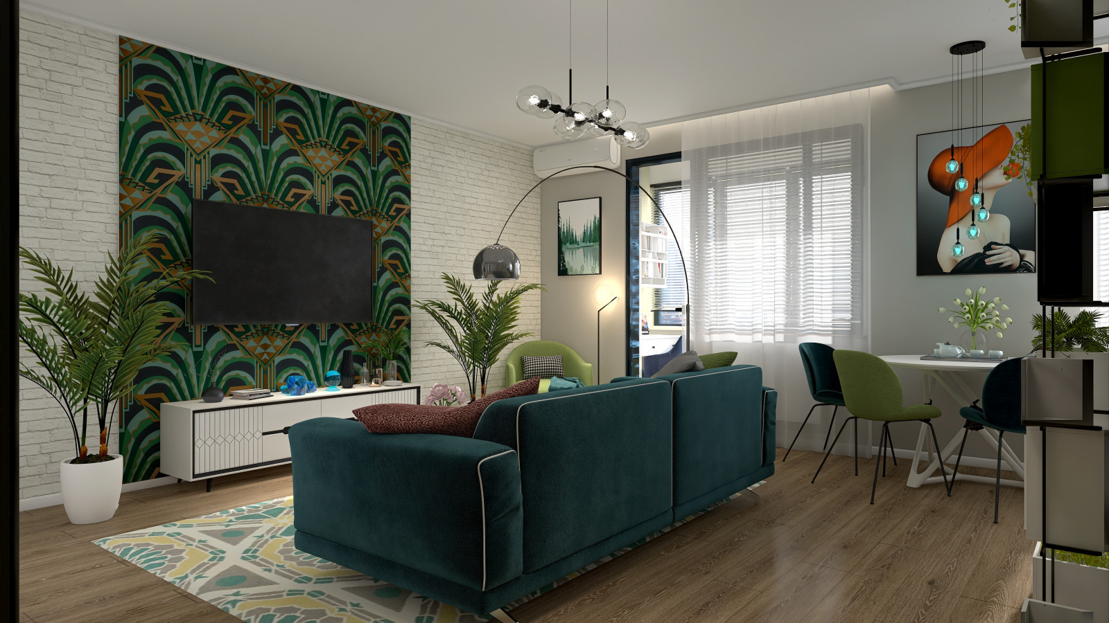 Проект однокомнатной квартиры для молодой пары ЖК "Гранд Фамилия"