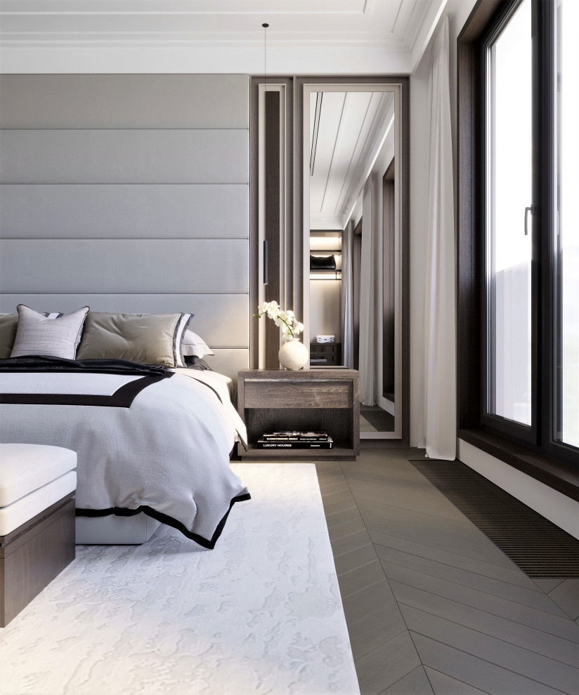 Мастер спальня с проходным гардеробом