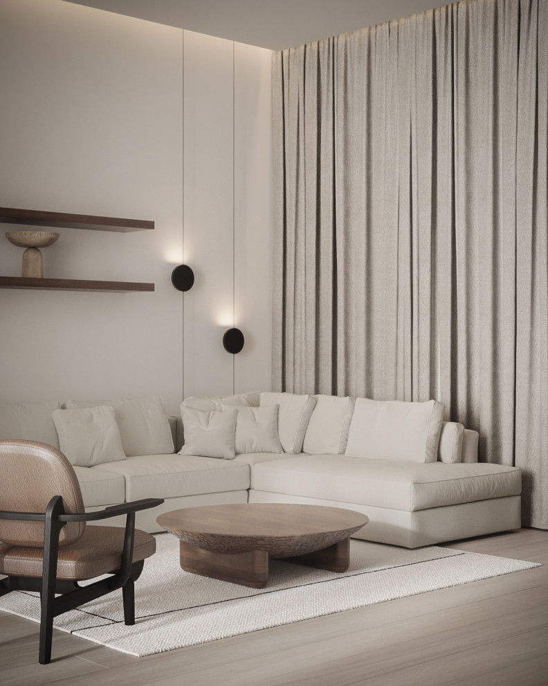 The Whale – Minimalist modern family room