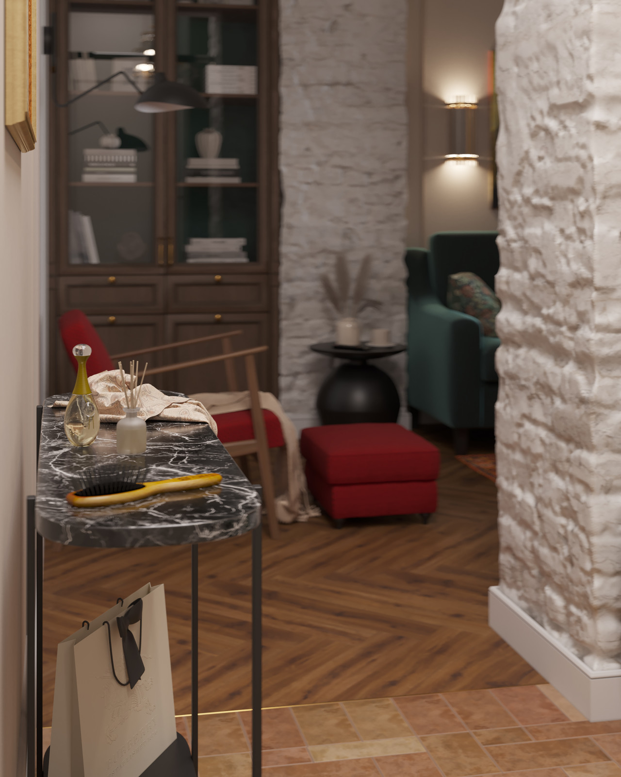 Гостиная вид из прихожей