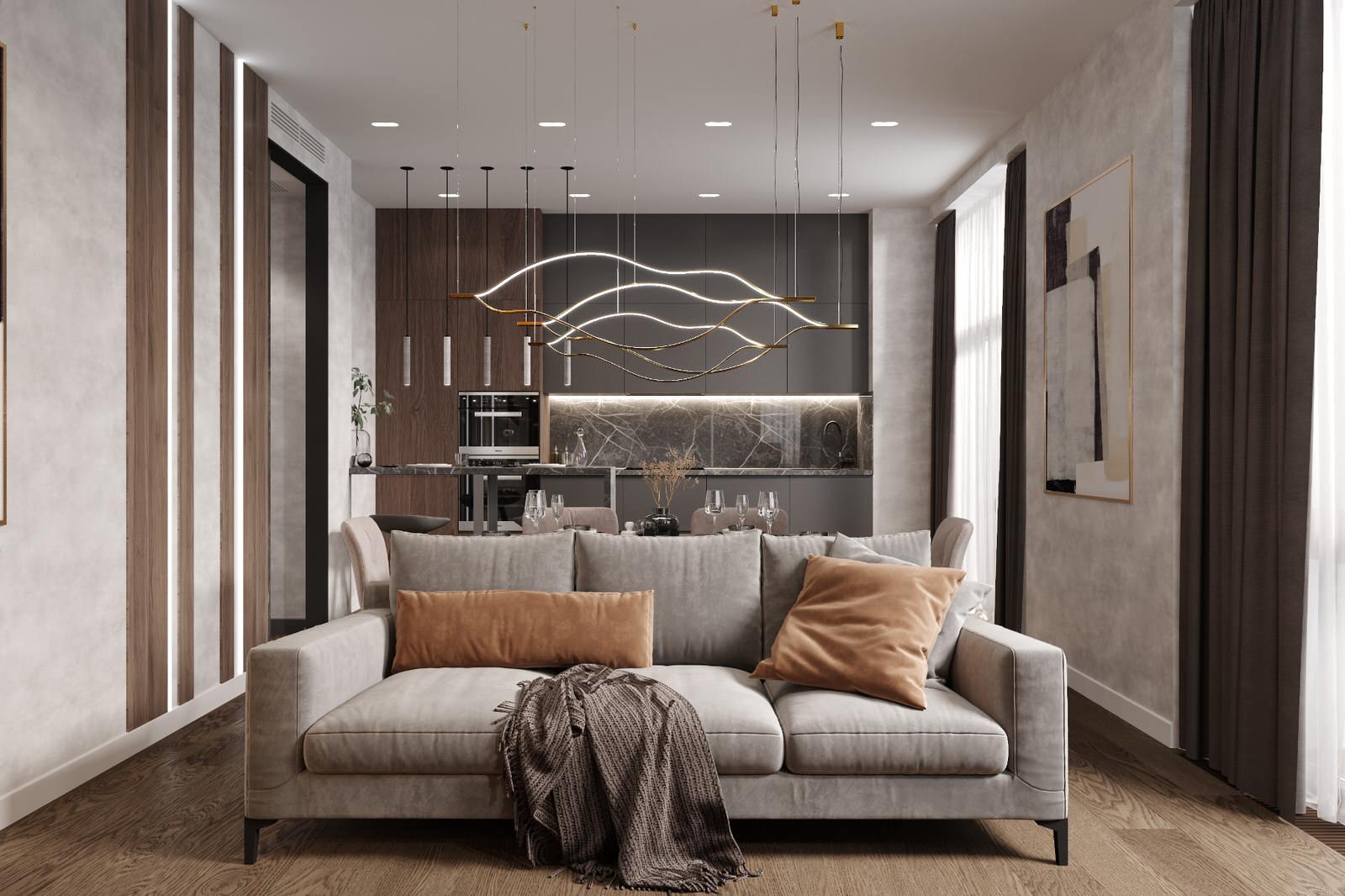 Квартира 83 кв. м. в современном стиле ЖК Life- Кутузовский.