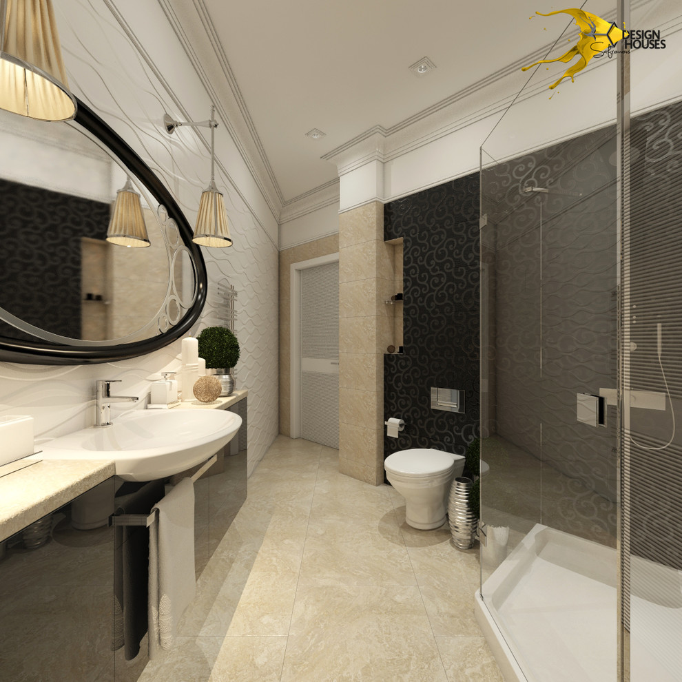 Обложка проекта: Ванная с нестандартной планировкой.