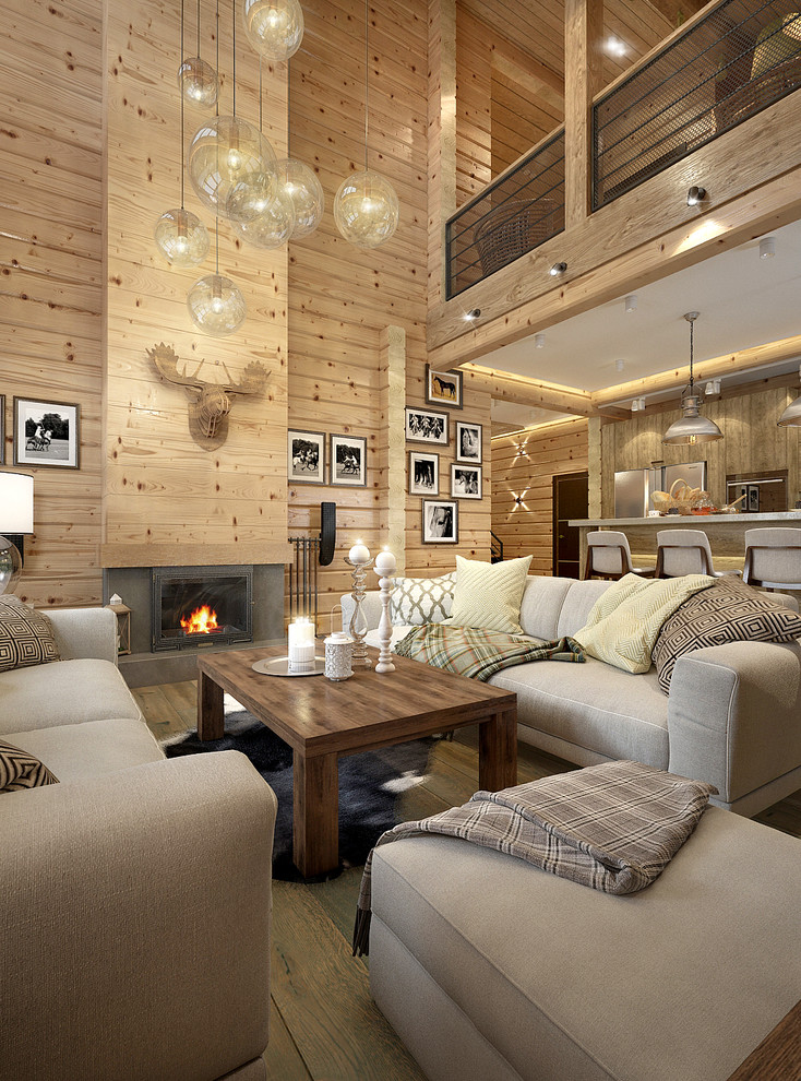 Интерьер дома из бруса