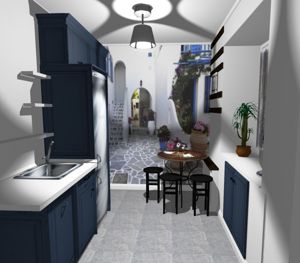 Дизайн-проект маленькой кухни в доме с планировкой хрущевка