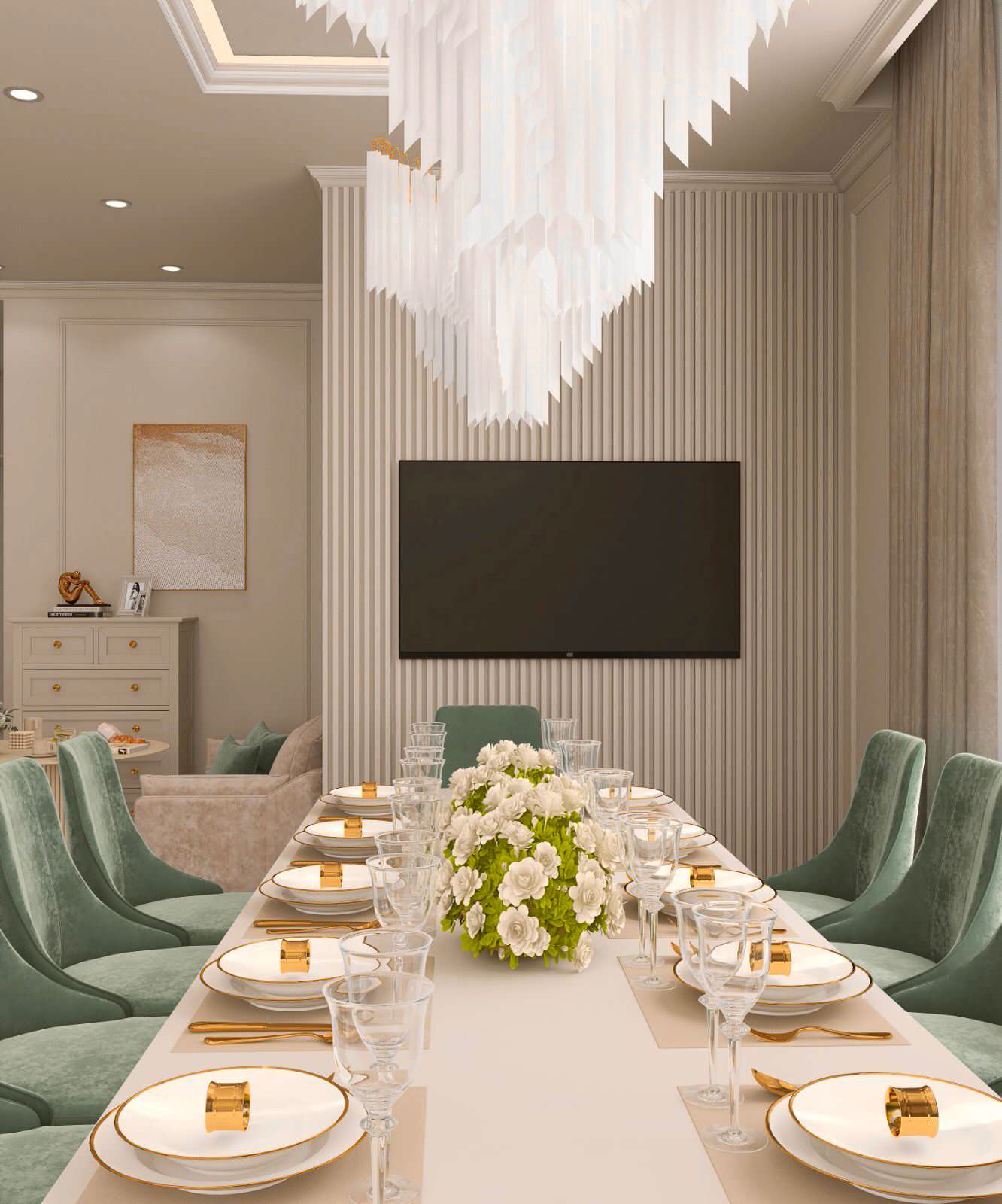 Кухня-столовая в частном доме