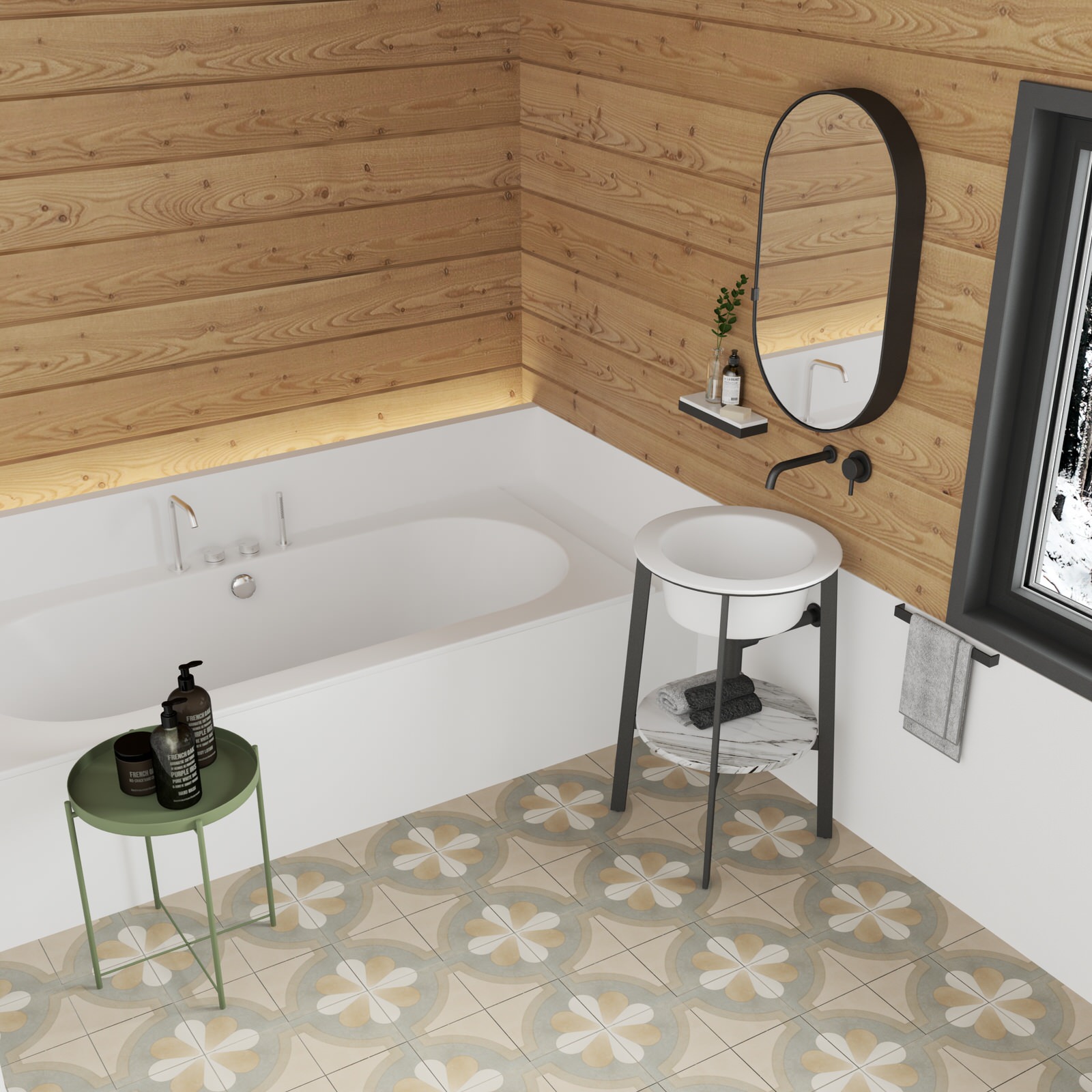 Дизайн-проект интерьера загородного дома (из бруса)