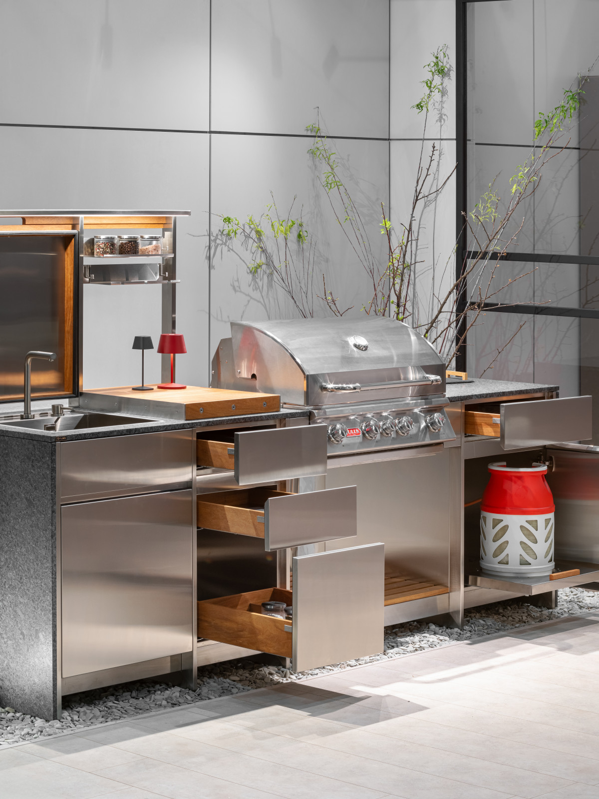 Уличная кухня для террасы и открытых пространств