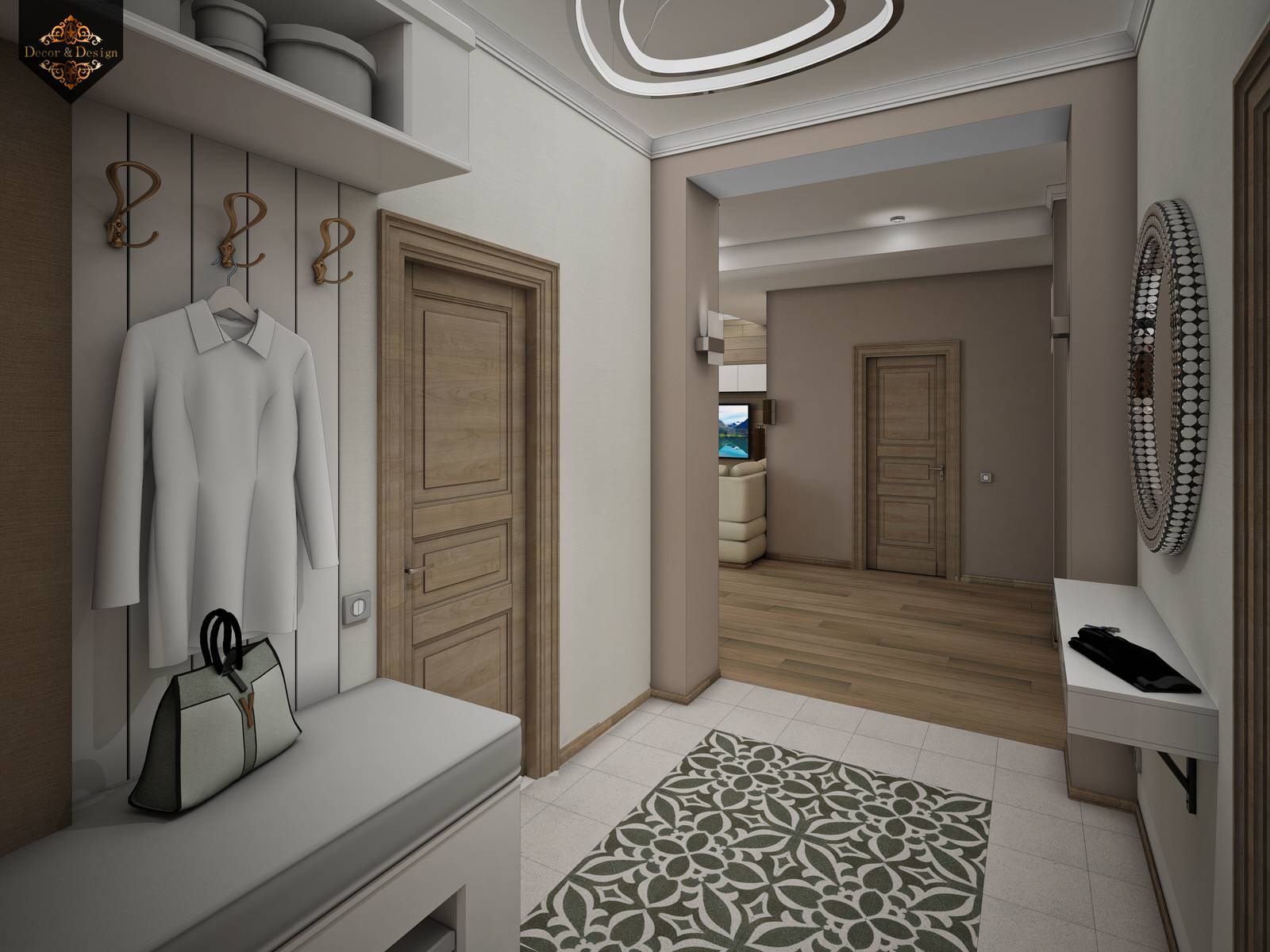 "Фьюжн в интерьере"трехкомнатная квартира в Казани по ул. Муштари