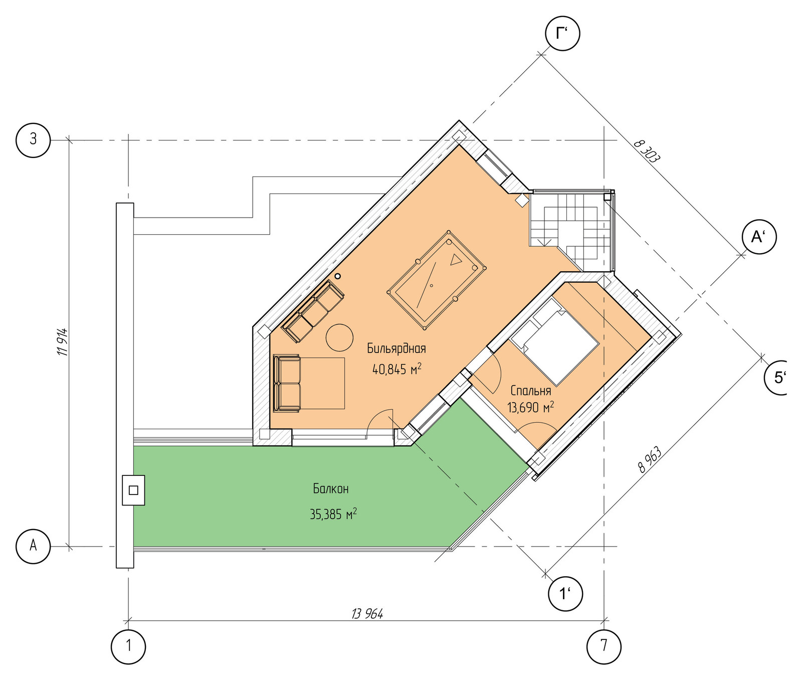 Проектирование. Баня из арболита  (S= 122,08 м2)