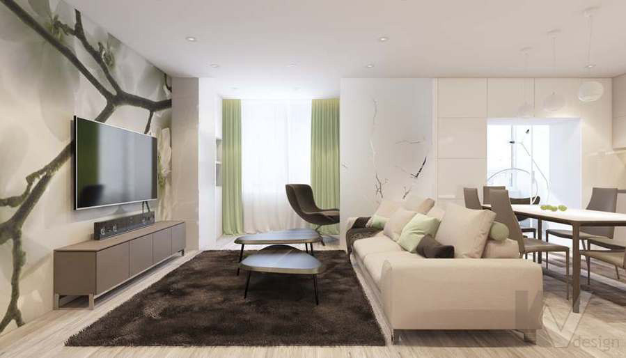 Двухкомнатная квартира 51 м2