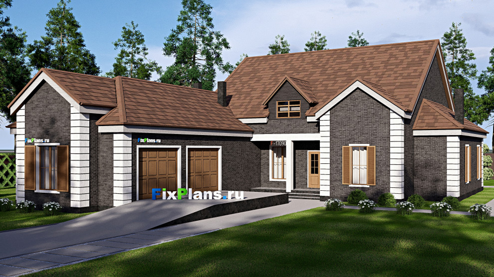 Проект одноэтажного дома 27х20м S297м2 F-17090