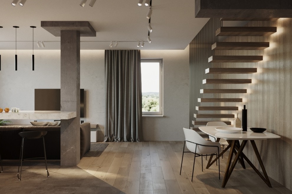 Дизайн - проект двухуровневой 4 к.кв 100 м2 в ЖК "Изумрудный"