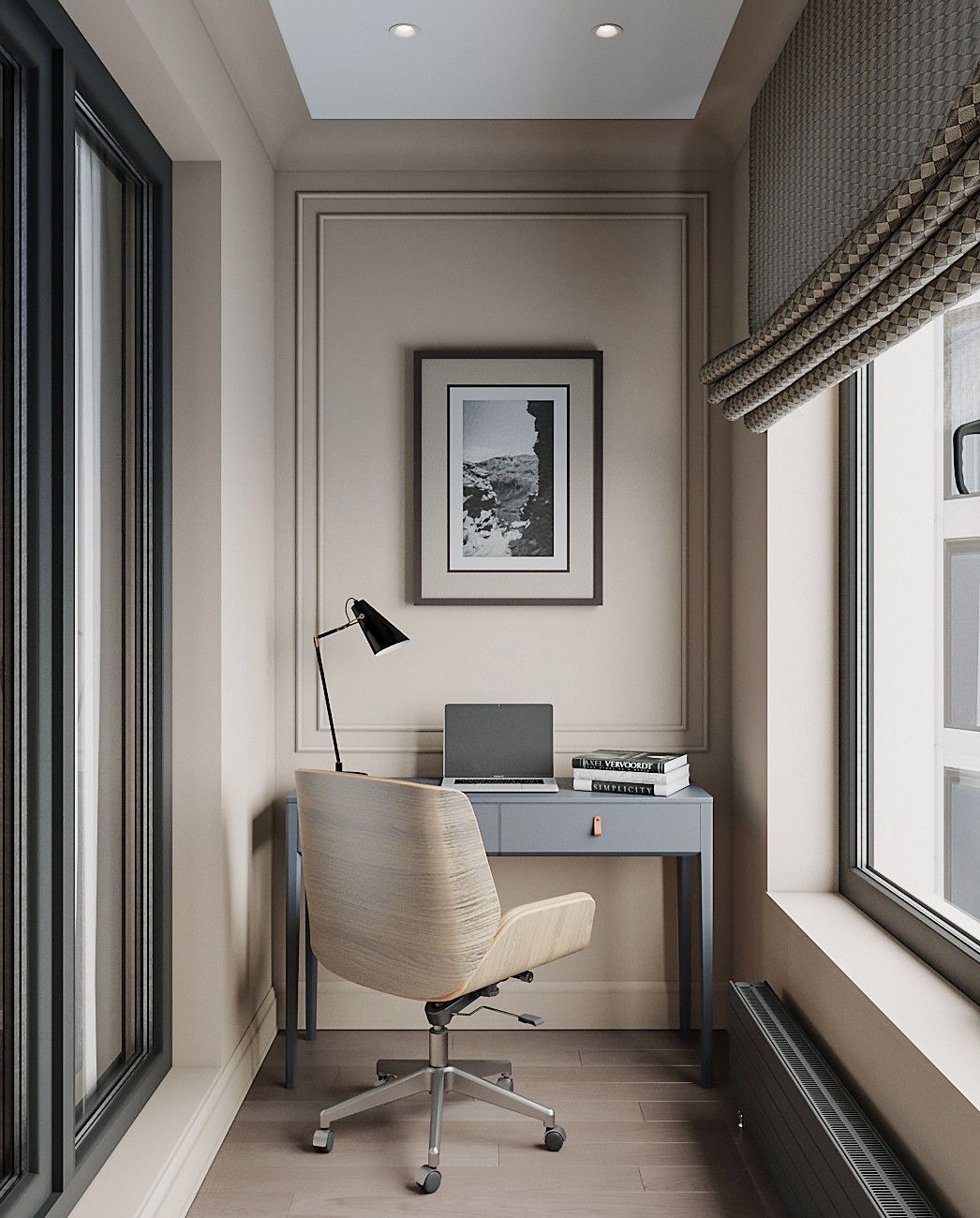 Кабинет оборудованный на балконе