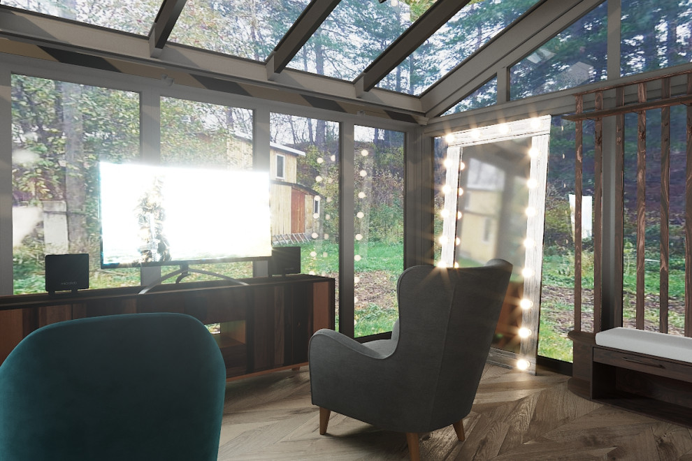 Загородный частный дом, с кухней, одной спальней, и верандой с огромными панорам