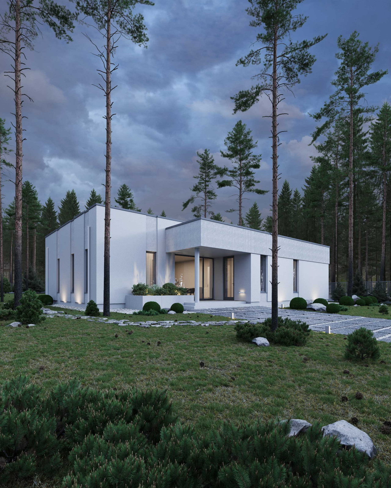 Обложка проекта: TotalWhite 190 m2 КП Заповедник парк Амур