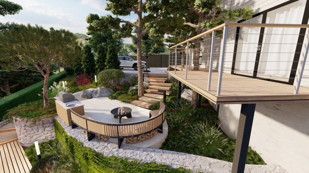 Сад: "Гармония высот и зелени"