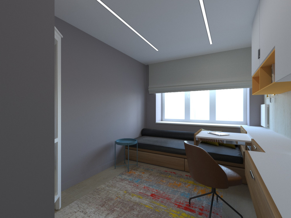 Четырехкомнатная квартира в современном стиле для творческой семьи.