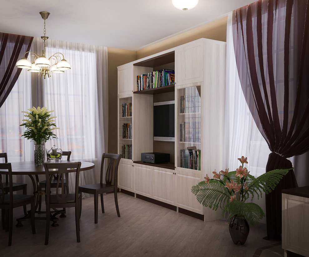 Современная классика в интерьере кухни-гостиной