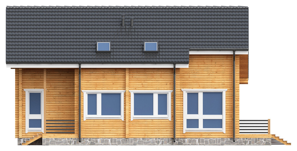 Деревянный дом из клееного бруса 265 метров (СП-265 GOOD WOOD)