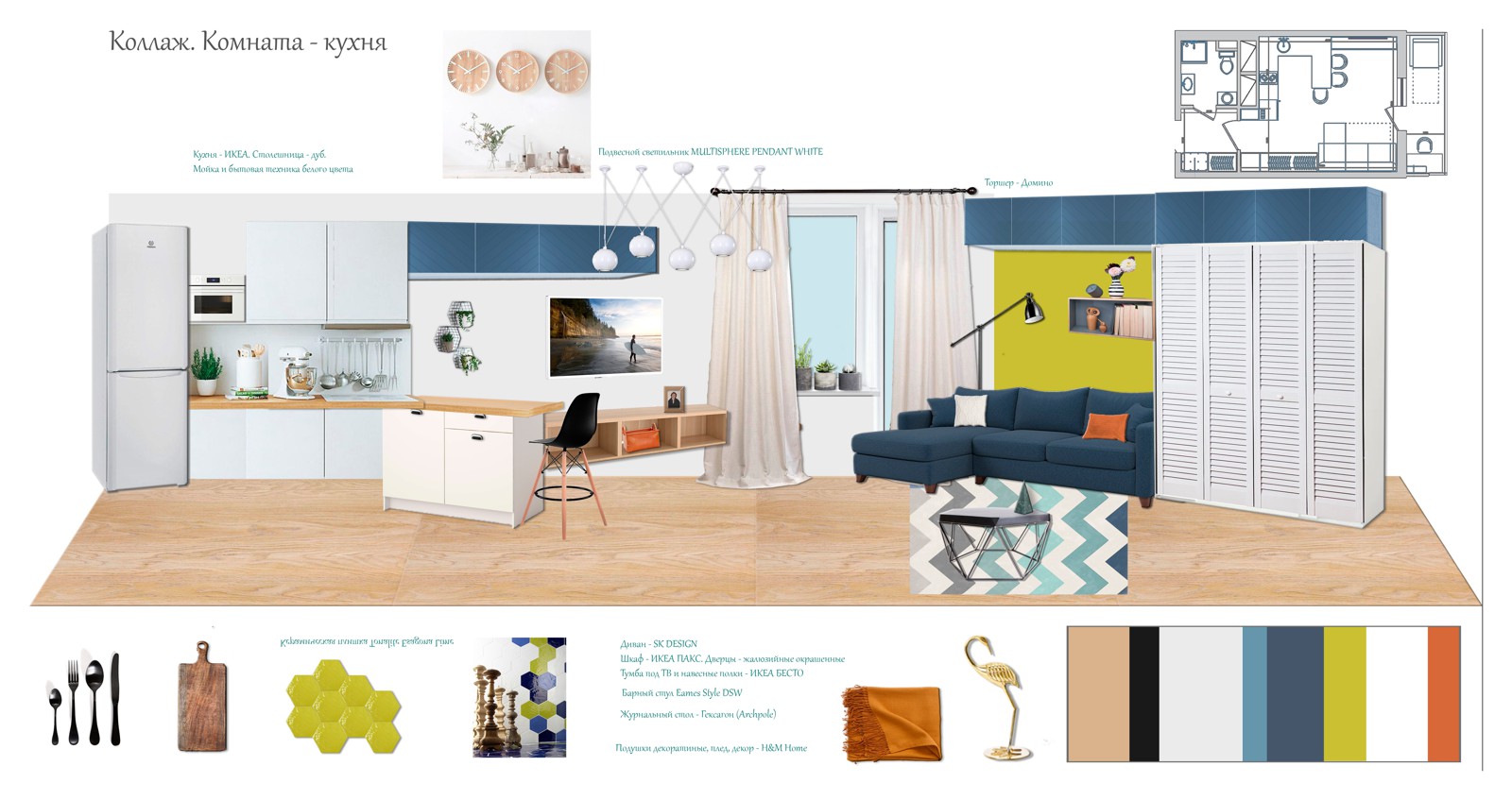 Обложка проекта: Коллаж в дизайне интерьеров