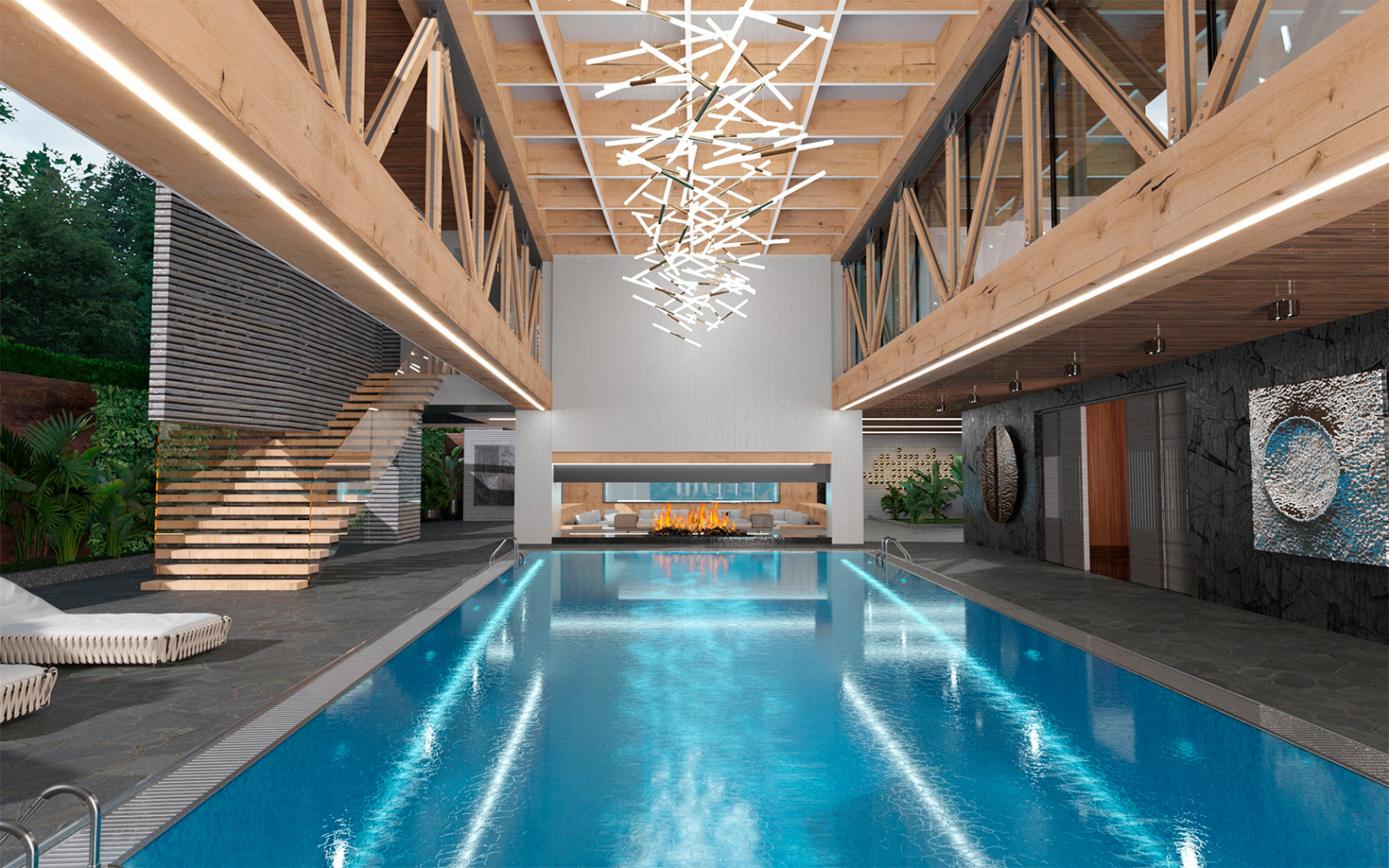 Дом парящий над рельефом 2700 м2