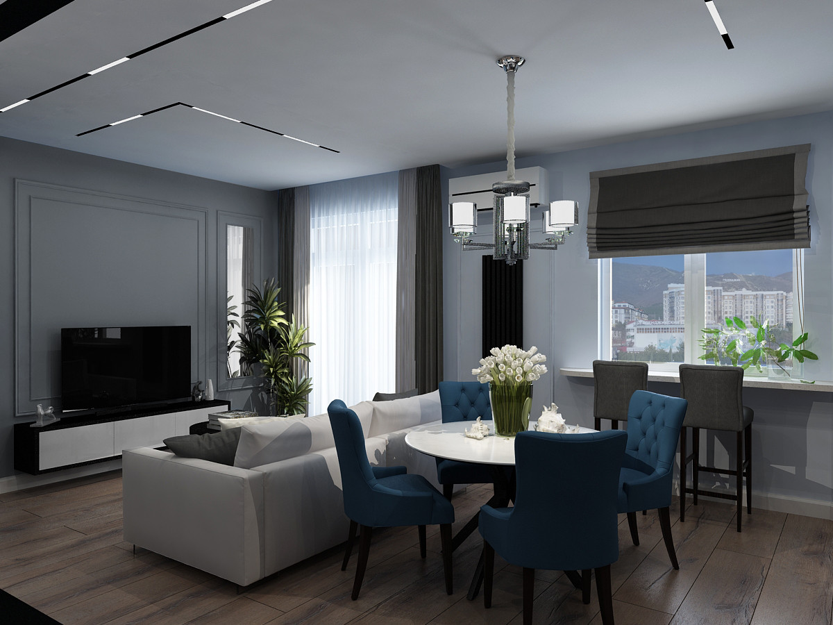 Квартира в современном стиле в разных вариантах исполнения