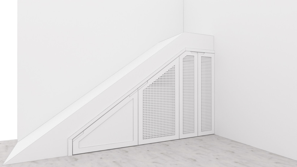 Шкаф под лестницу визуализация