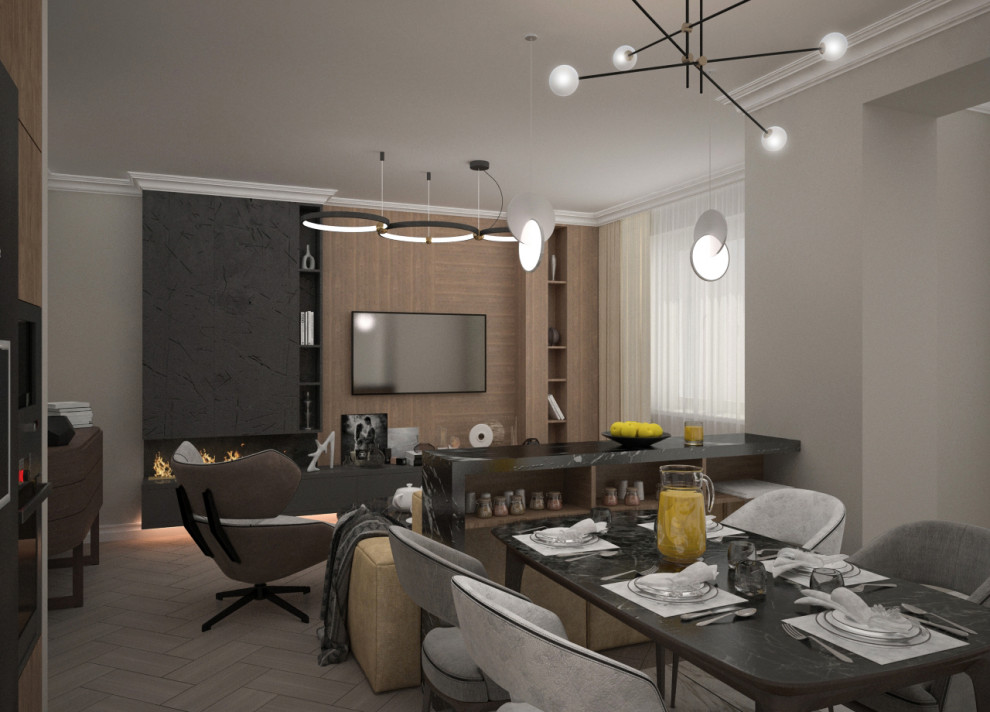 Проект интерьеров частной квартиры  в ЖК «КутузовГрад»