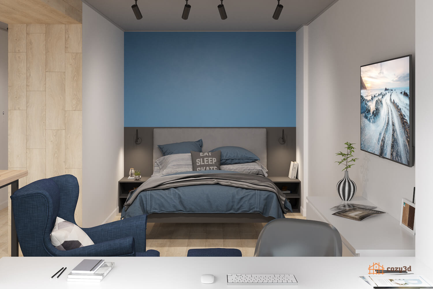 Обложка проекта: Квартира - студия для молодой пары