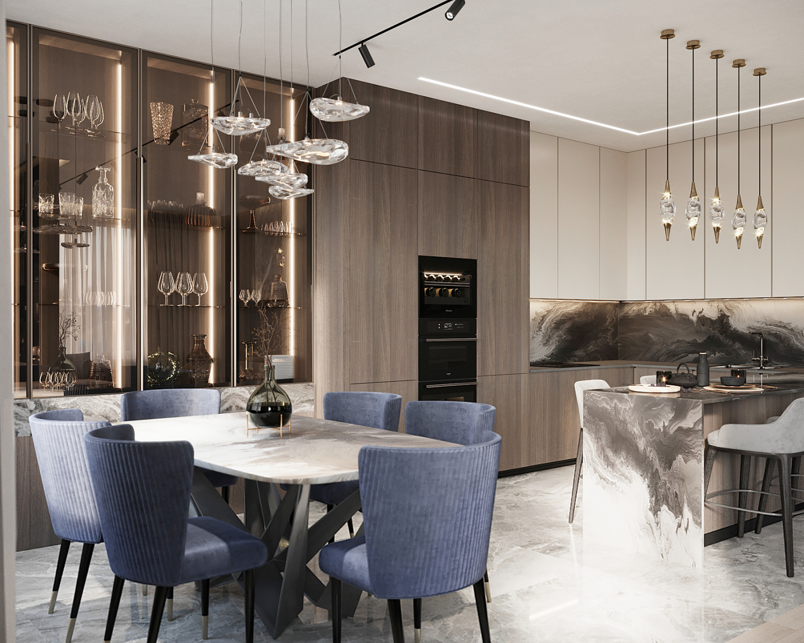 Гостиная в ЖК Настоящее