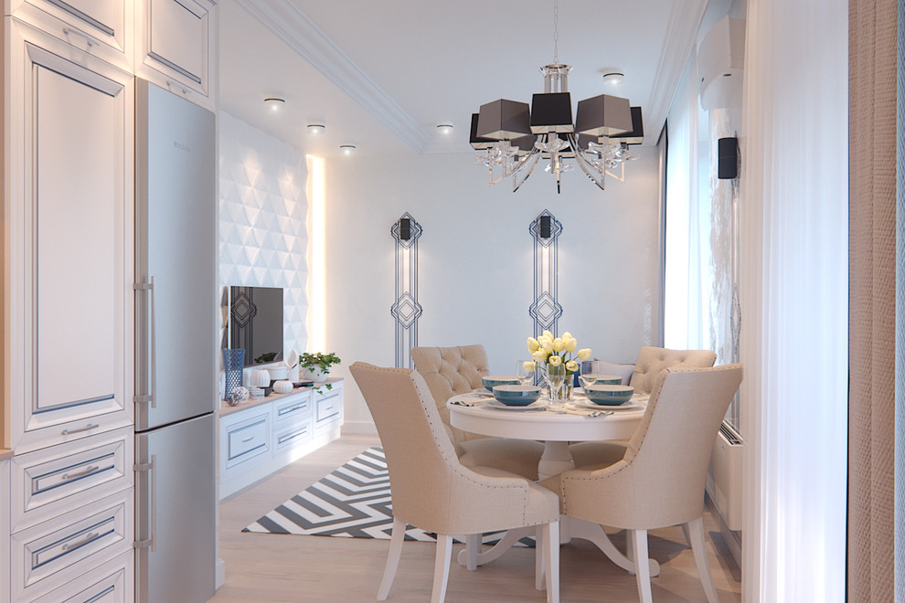 Проект  кухни-гостиной в современном стиле.