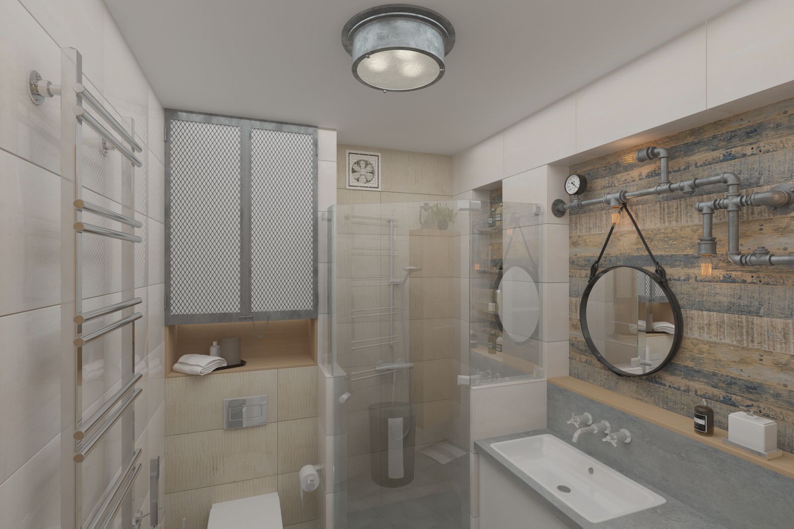 Ванная комната в стиле лофт