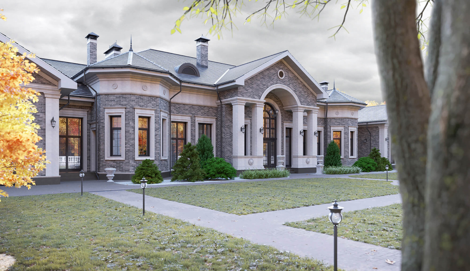 Архитектурный проект одноэтажного жилого дома площадью 400 кв.м.