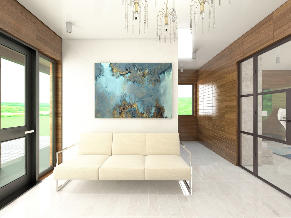 Обложка проекта: Дом "Куб" в стиле минимализм. Интерьеры в стиле Фьюжн.