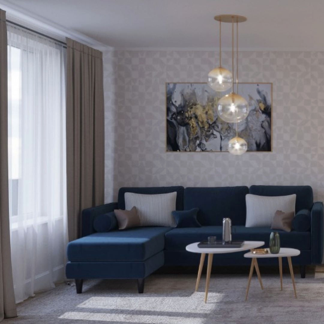 Стильная гостиная, Москва