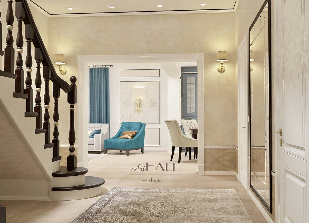 Обложка проекта: Дизайн загородного дома в неоклассическом стиле