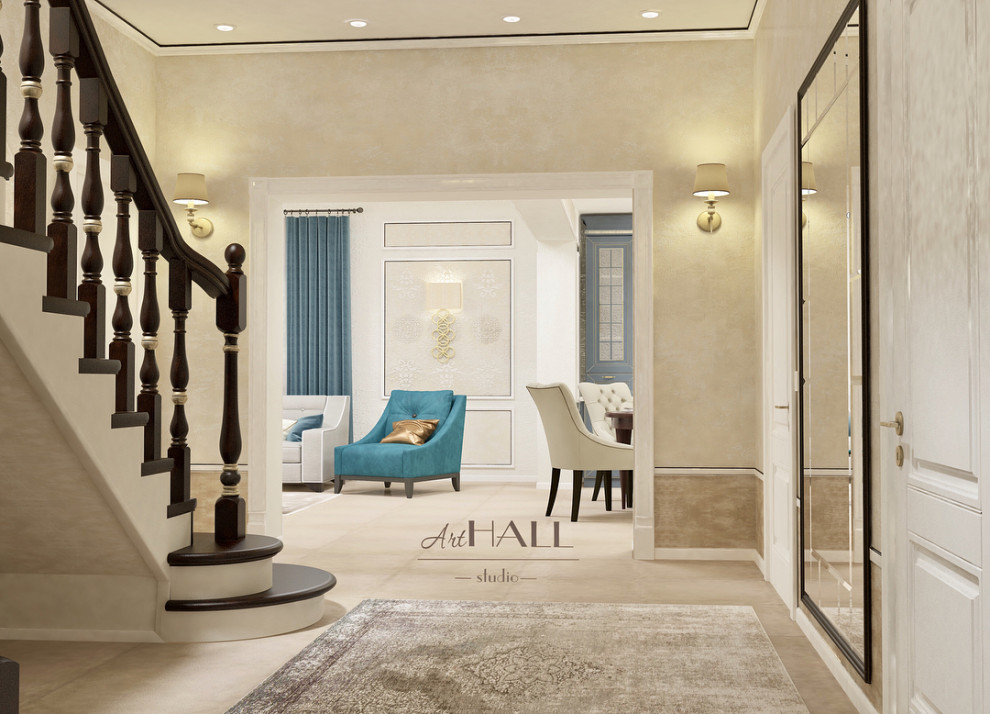 Обложка проекта: Дизайн загородного дома в неоклассическом стиле