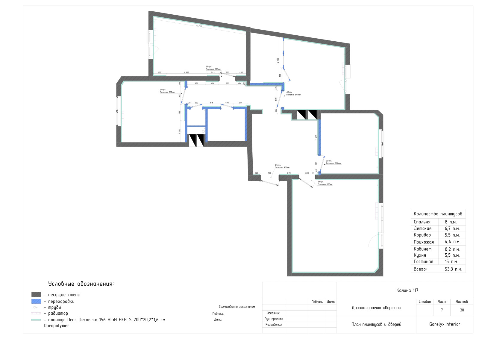 Дизайн-проект квартиры 73кв.м