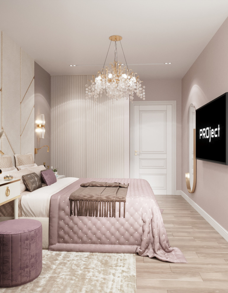 "Пудровые оттенки". Квартира 97 кв.м, ЖК "Левобережный"