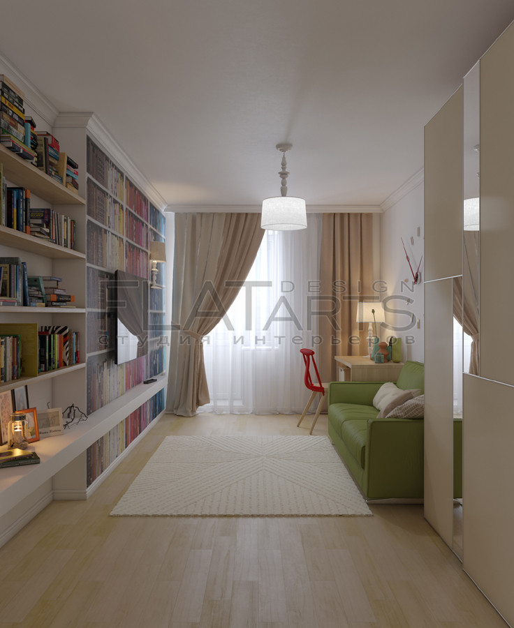 Дизайн 4х-квартиры 115кв.м.  в стиле фьюжн