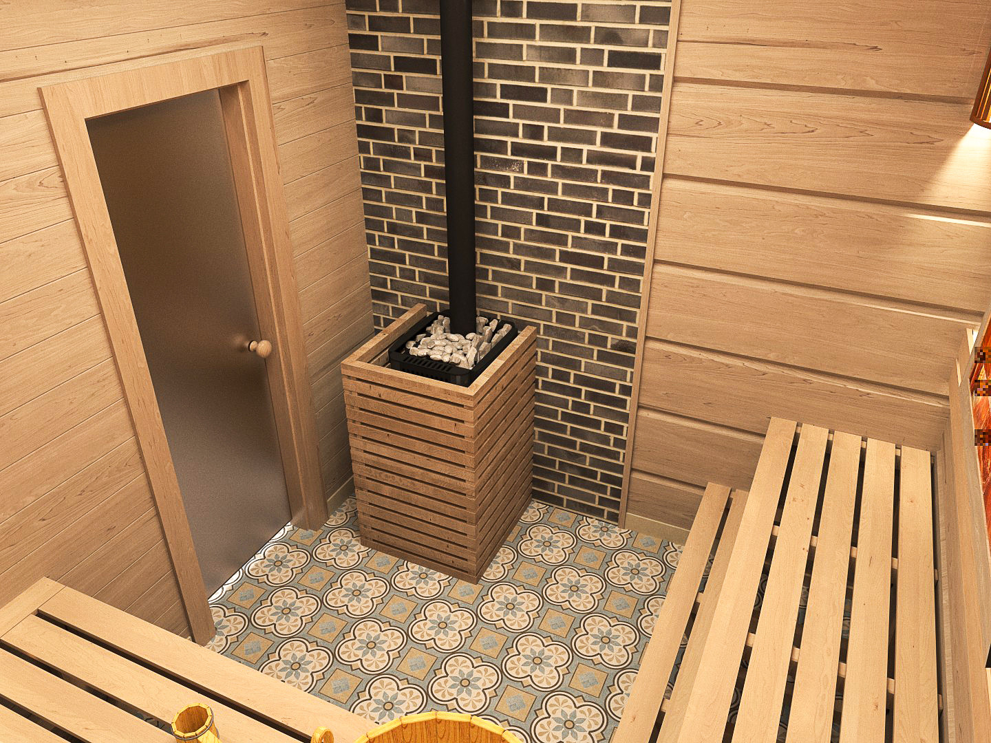 Дом-с баней для временного прибывания