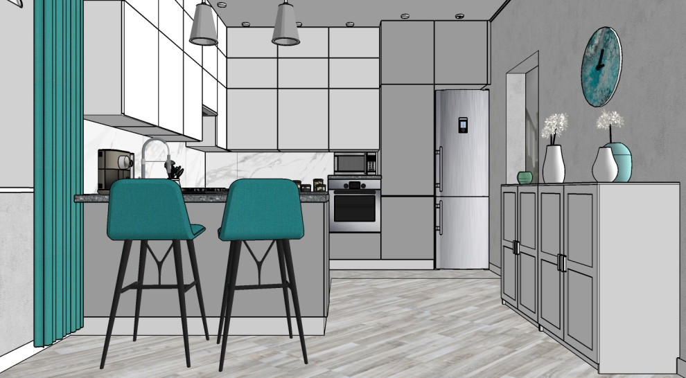 Кухня-столовая вид Г