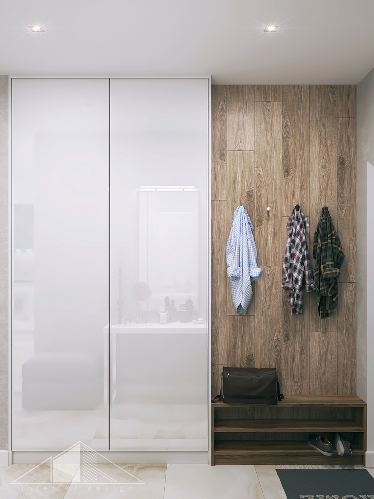 Дизайн интерьера однокомнатной квартиры для молодой семьи.